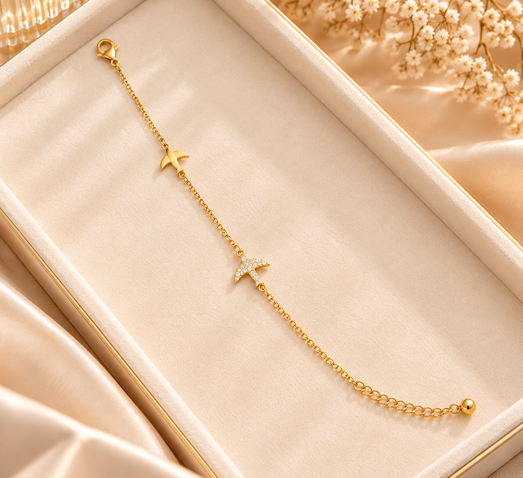 Golden Wings Anklet