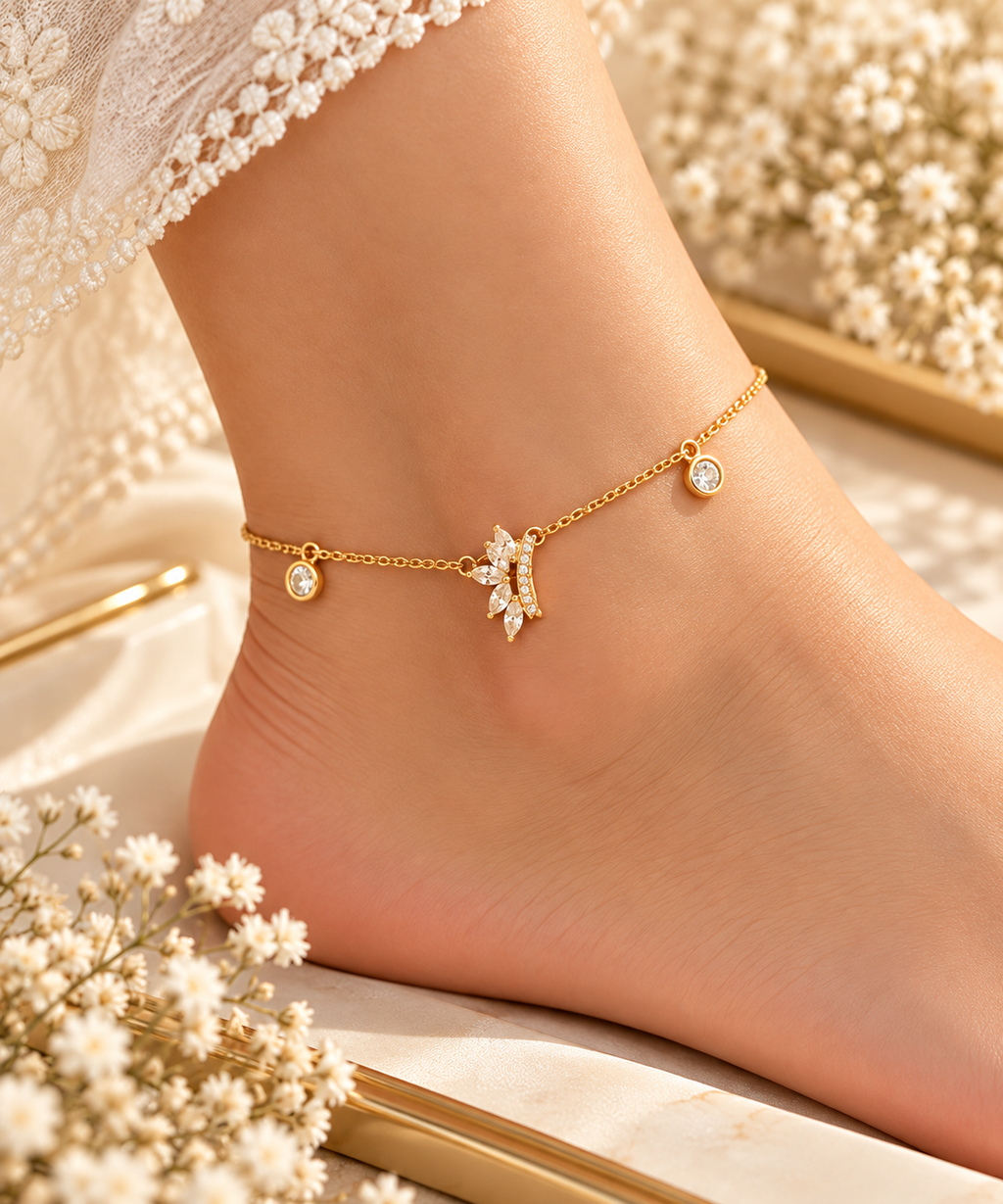 Golden Spark Anklet