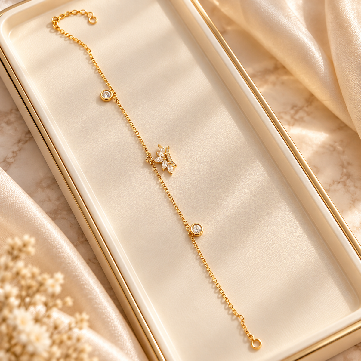 Golden Spark Anklet