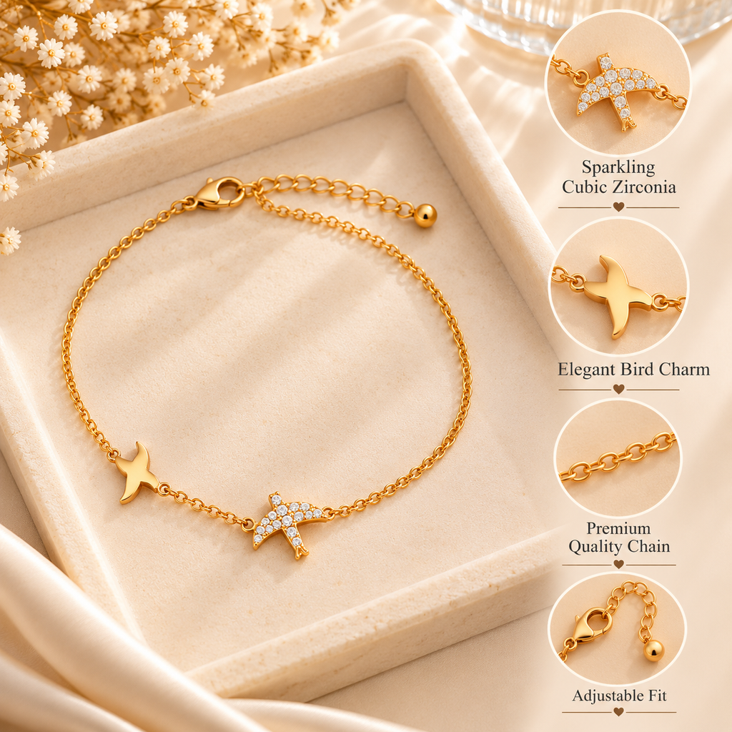Golden Wings Anklet