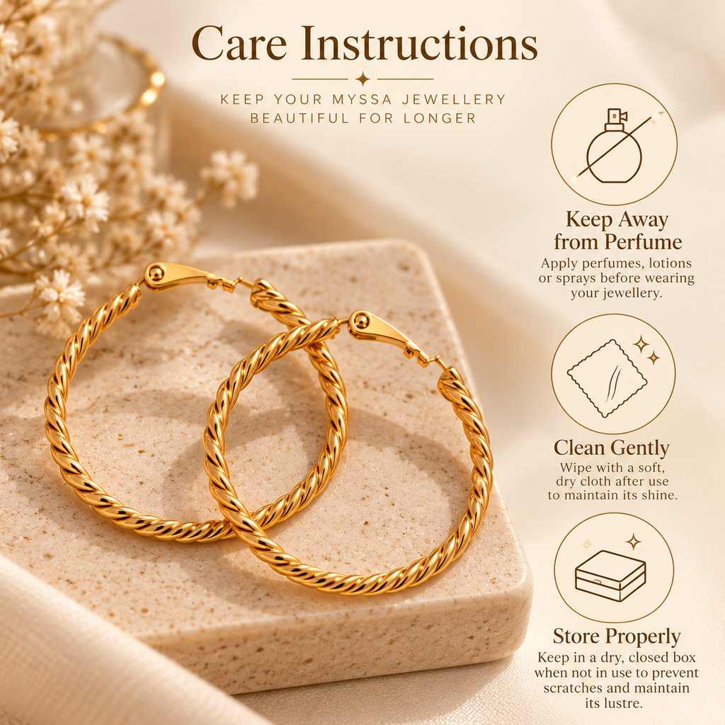 Golden Twist Hoops