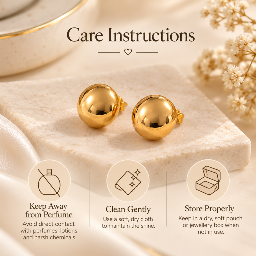 Luxe Gold Orb Studs