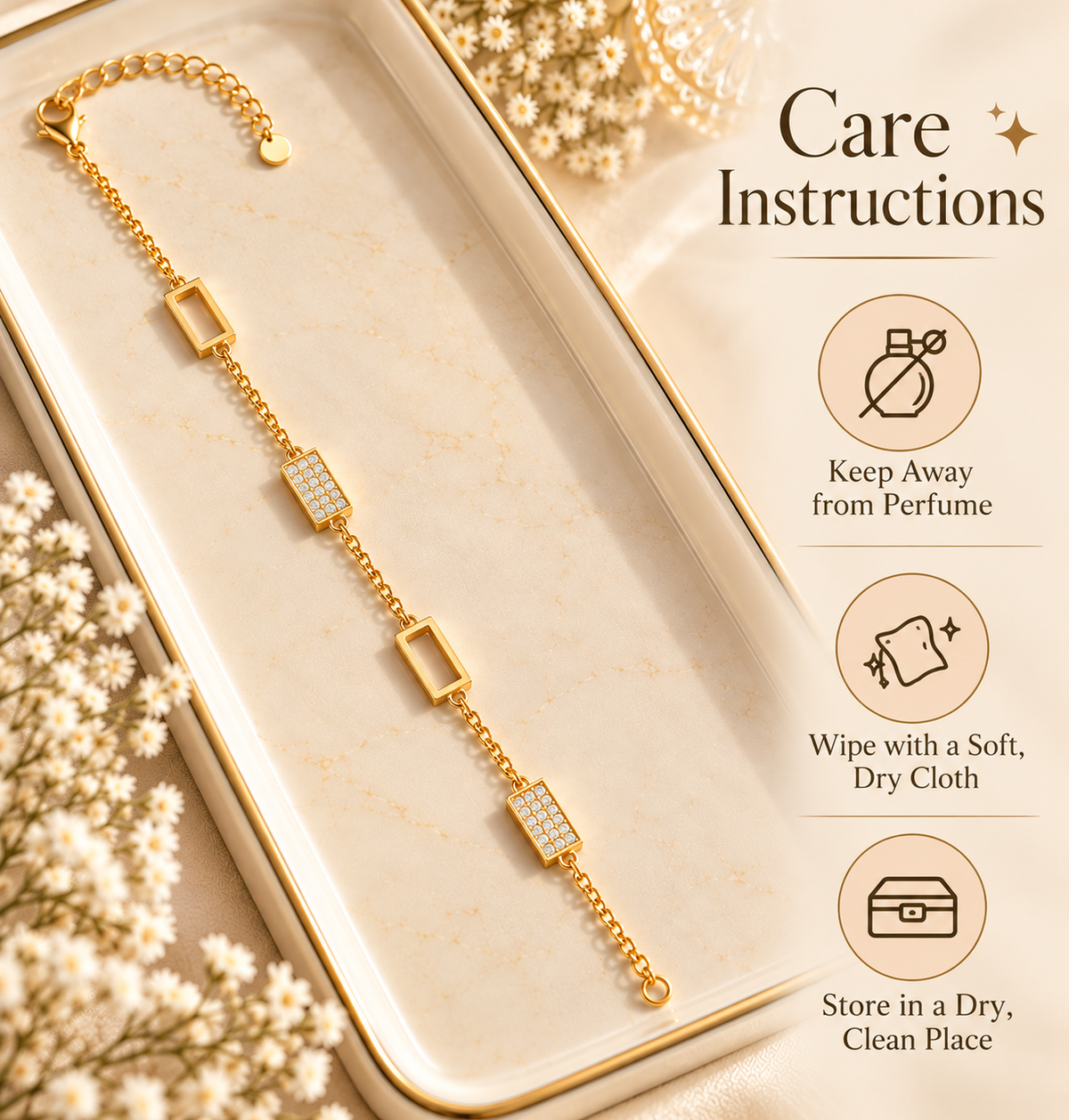Crystal Link Anklet