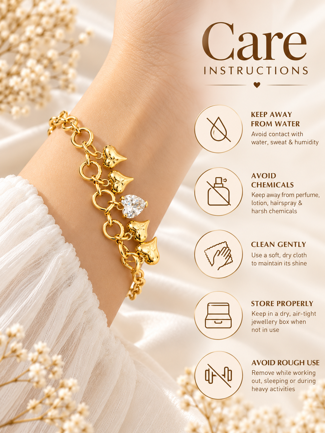 Golden Heart Bracelet