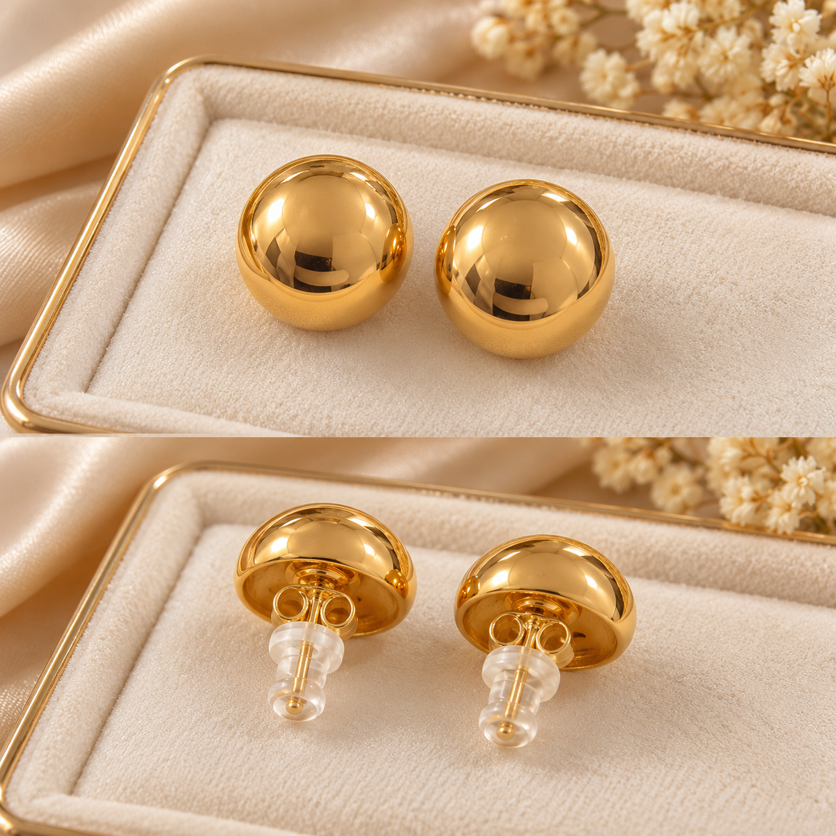Luxe Gold Orb Studs