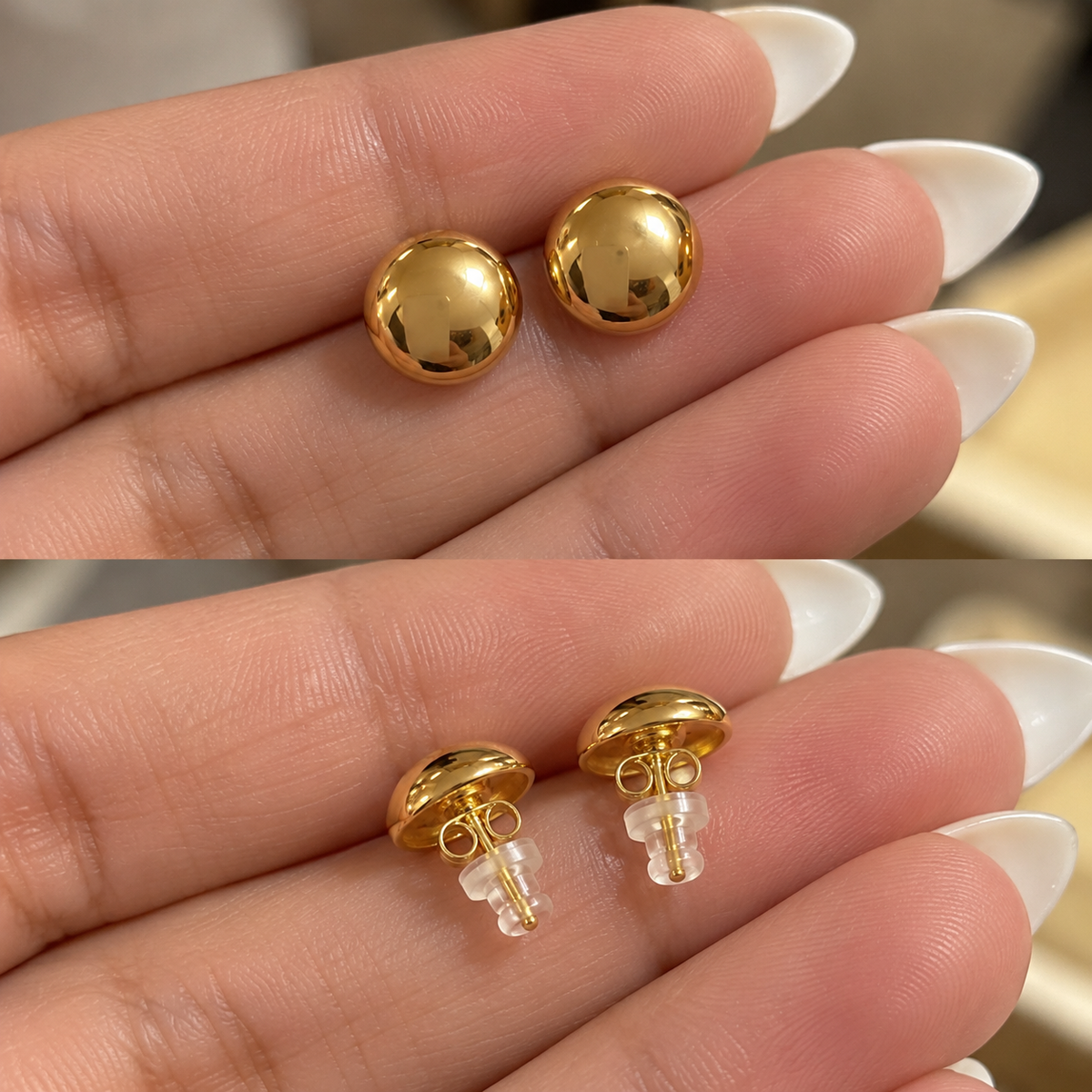 Luxe Gold Orb Studs