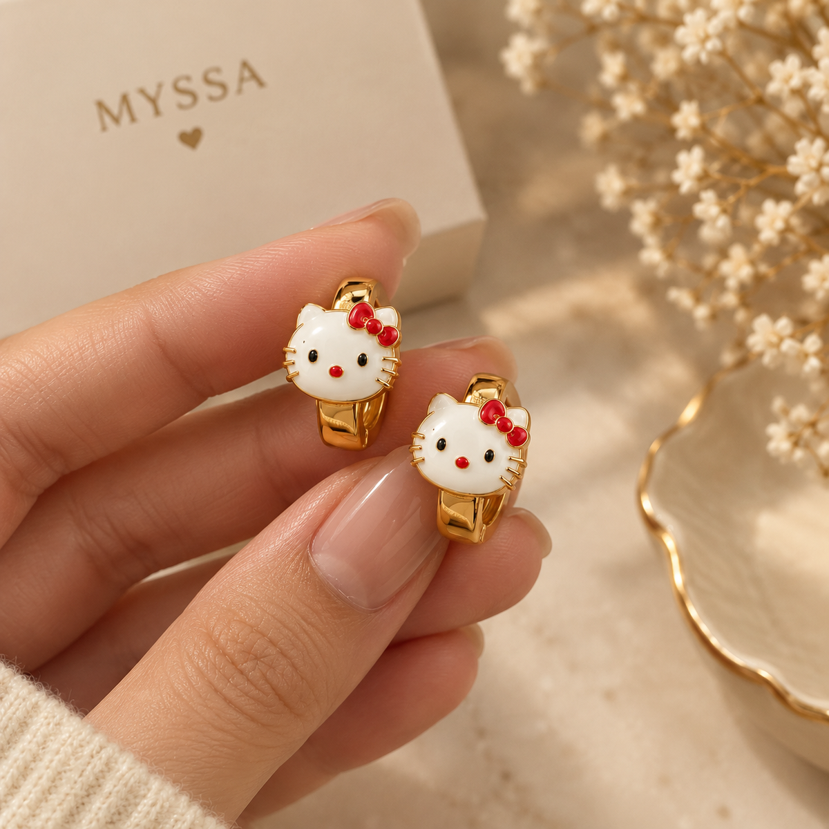 Hello Kitty Luxe Mini Hoops