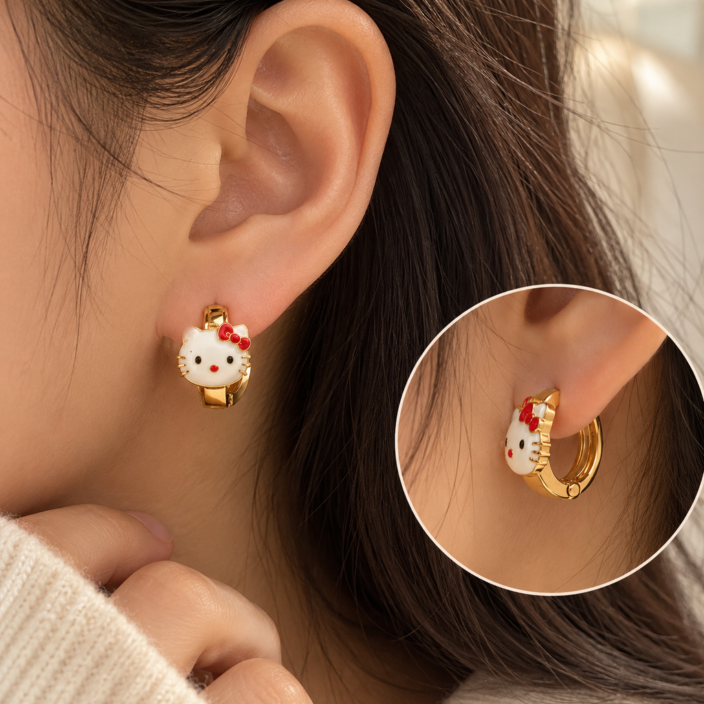 Hello Kitty Luxe Mini Hoops