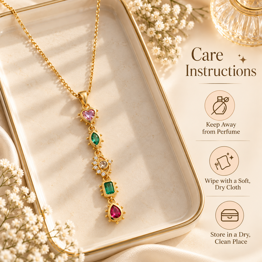 Golden Rainbow Pendent With Chain