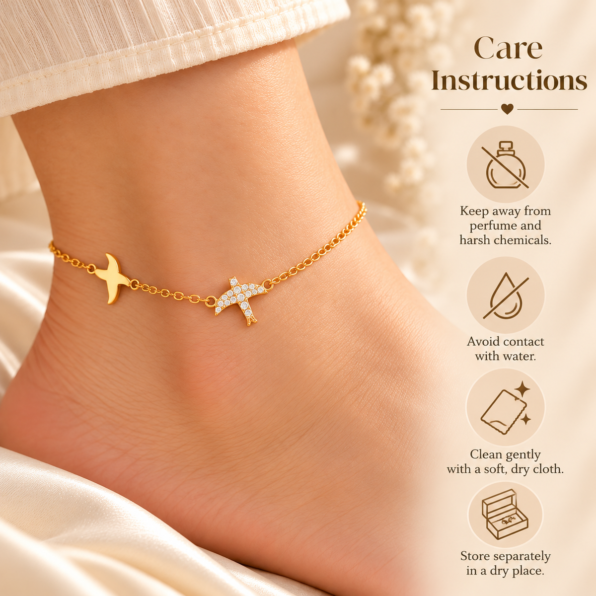 Golden Wings Anklet