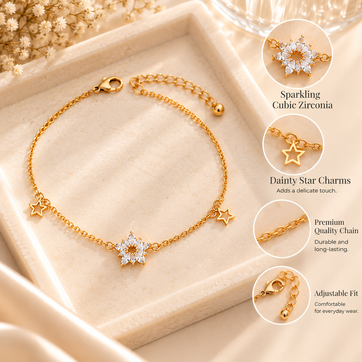 Starlight Bloom Anklet