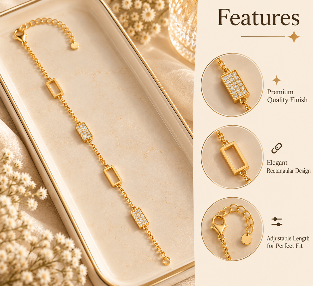 Crystal Link Anklet