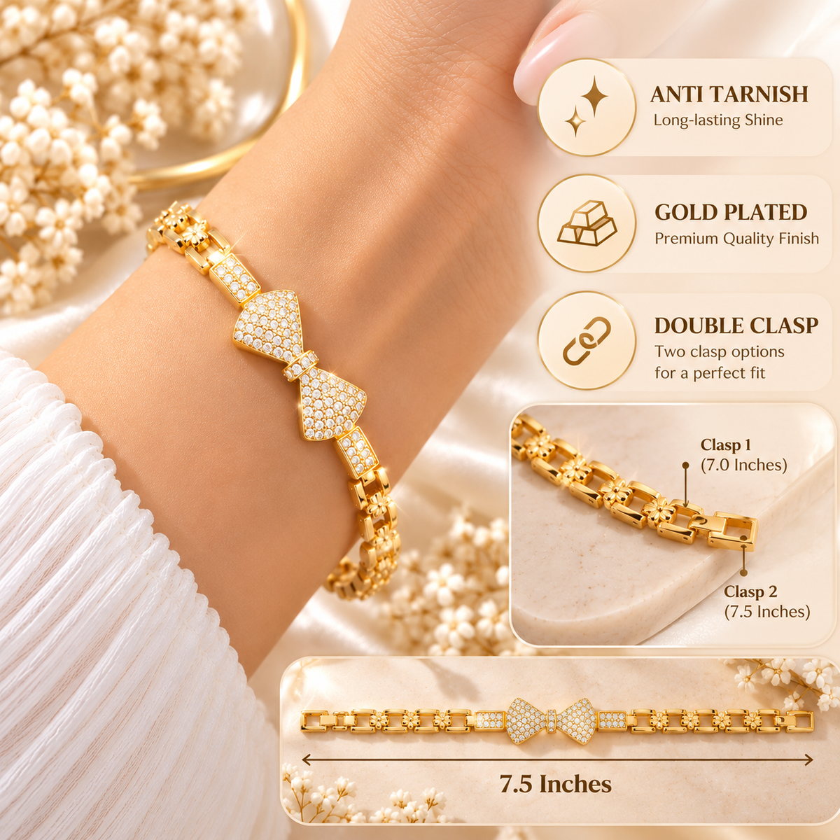 Golden Bow Bracelet