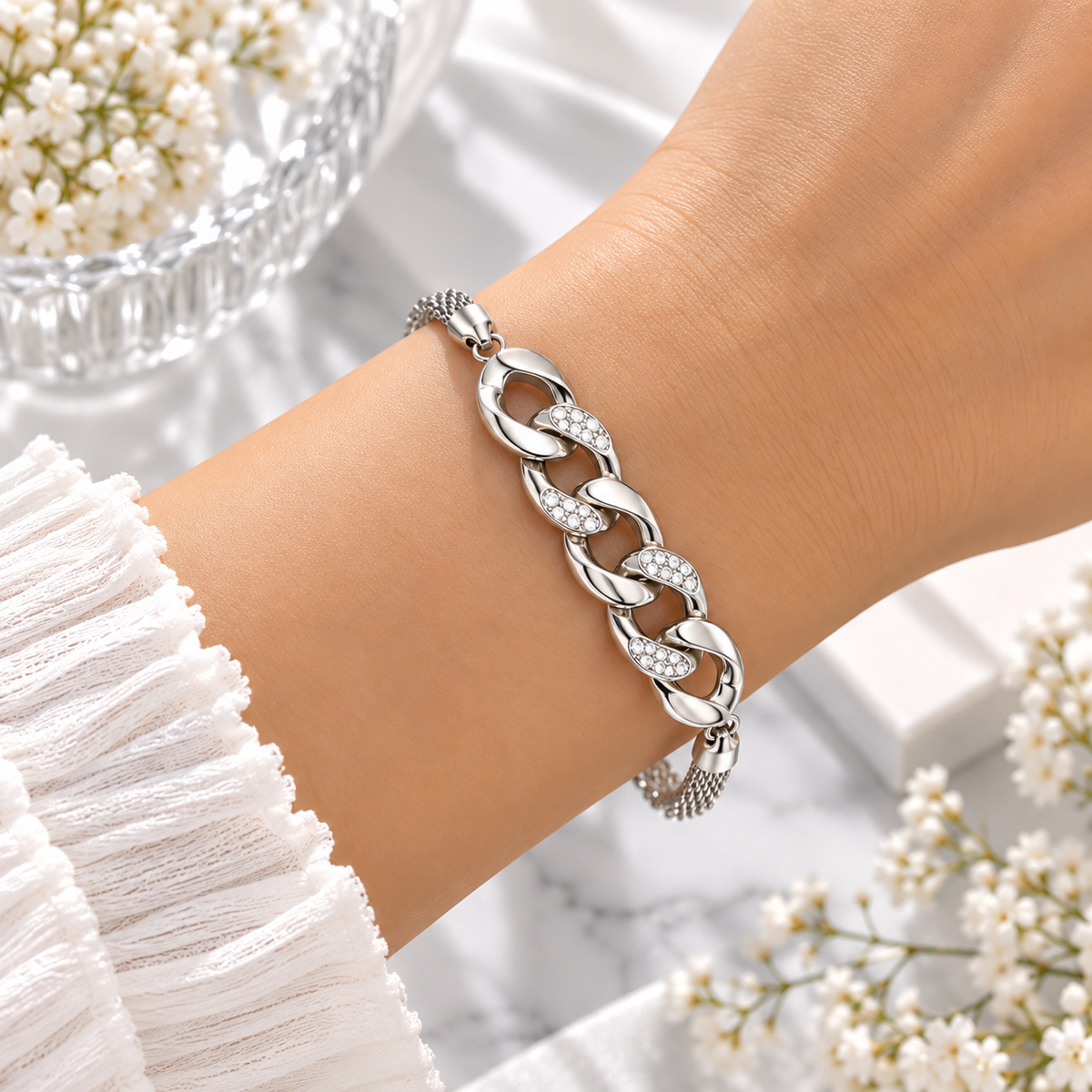 Silver Twist Bracelet