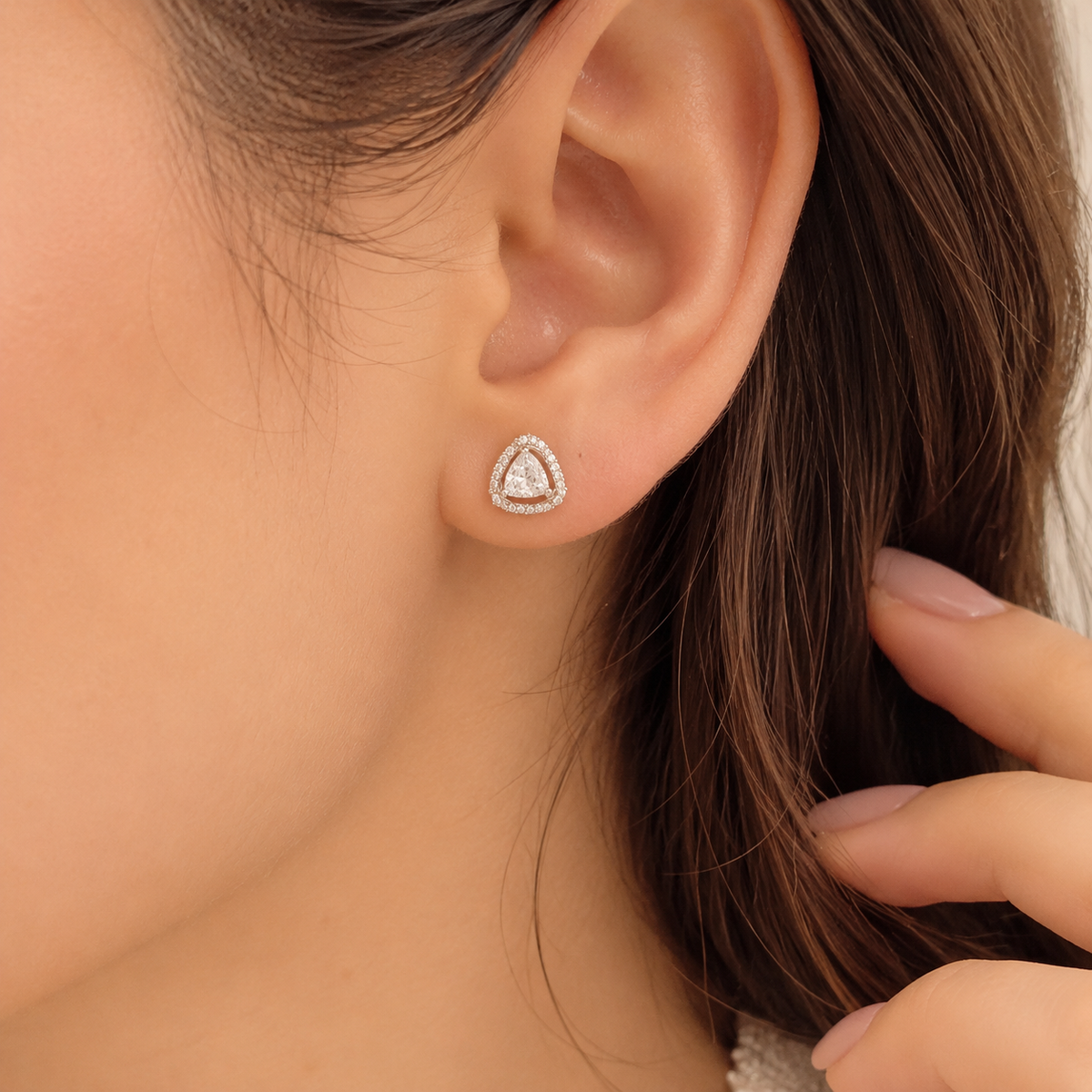 Silver Glimmer Studs