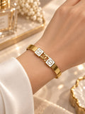 Golden White Bangle